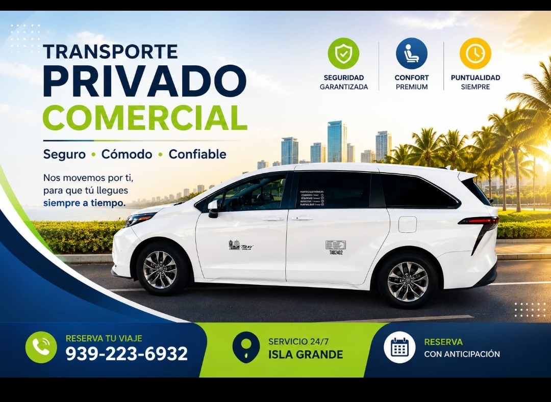 Parrilla Transport commercial private transportation banner